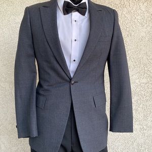 Dark grey peak lapel coat only used